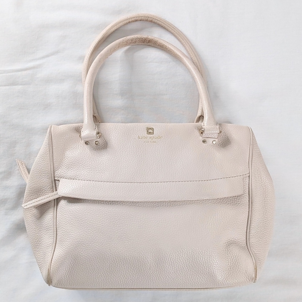 Kate Spade Aida Grant Park Cream Leather Shoulder Bag